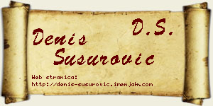 Denis Susurović vizit kartica